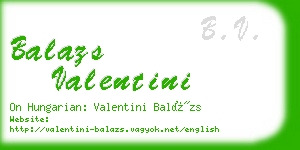 balazs valentini business card